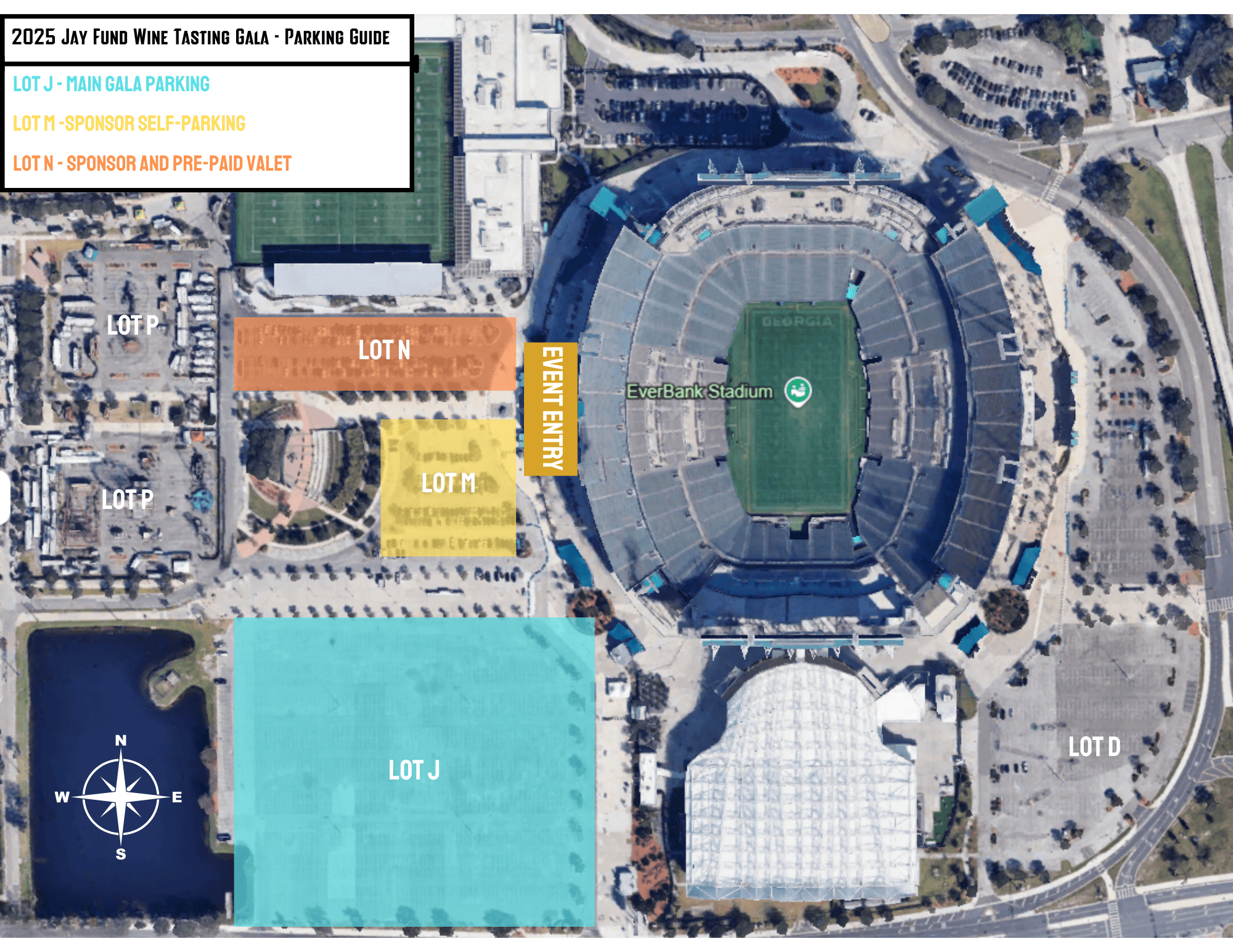 Wine Tasting Gala Parking Map 2025