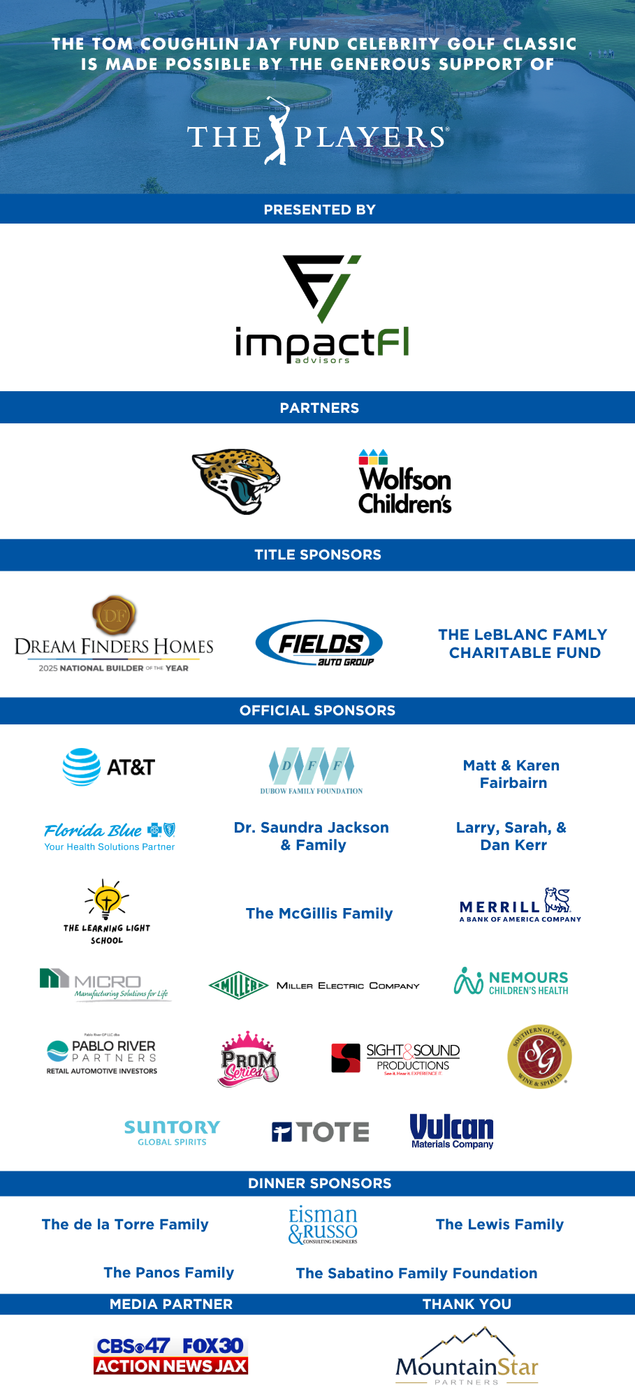 Golf Sponsors 2026