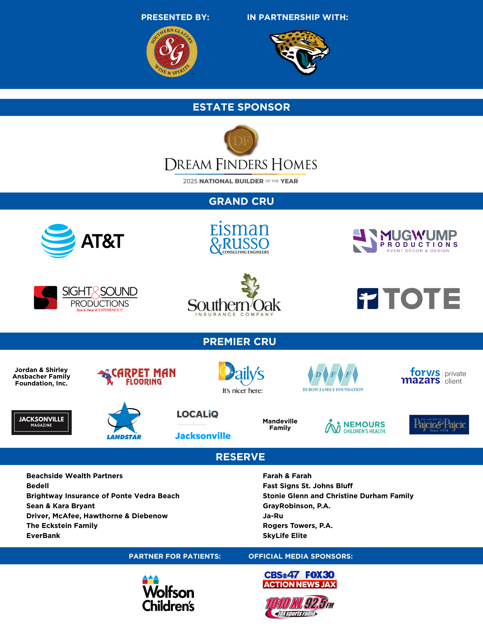 Wine Gala Event Sponsors Website Graphic x px x in